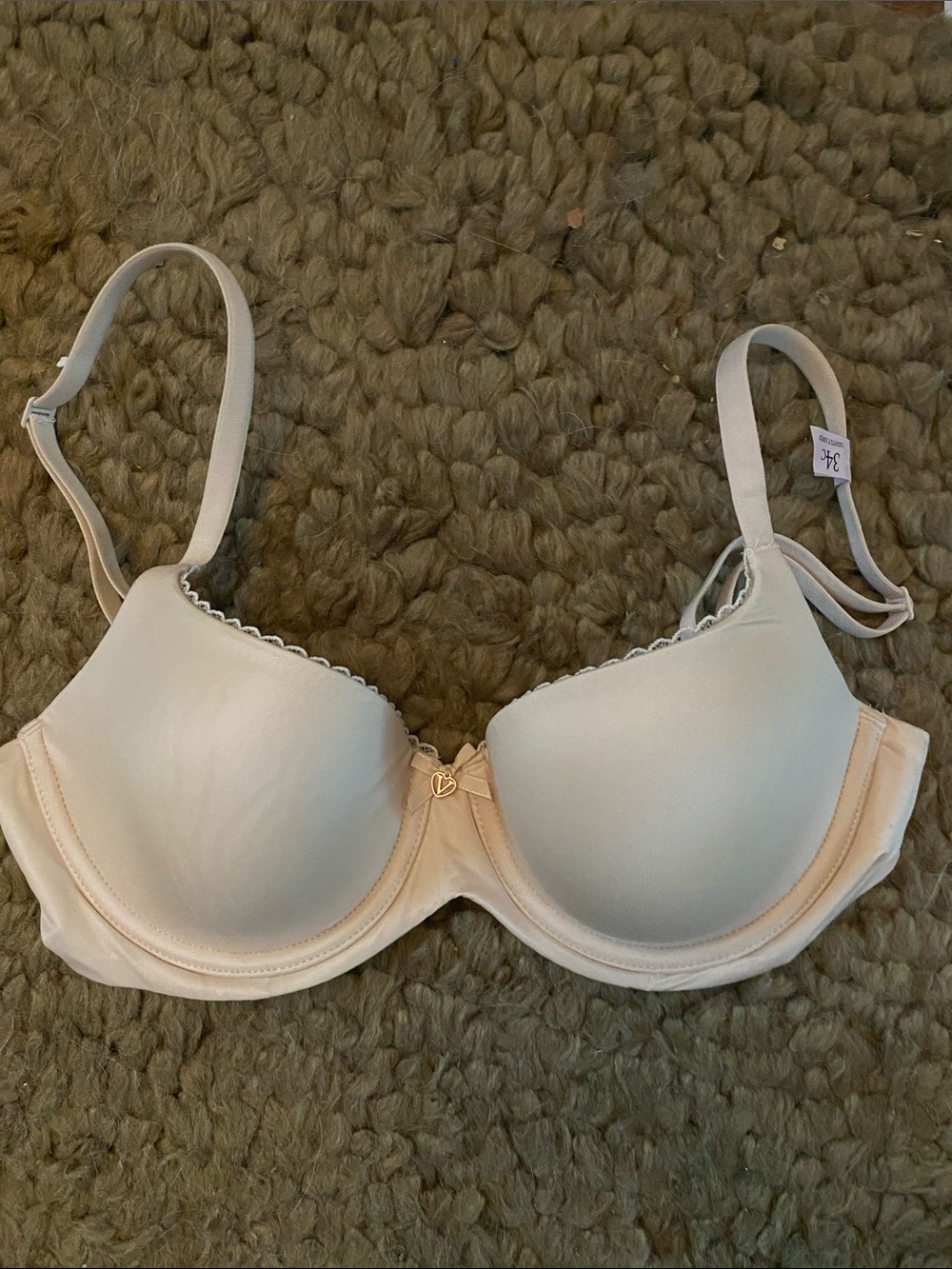 Victoria's Secret Padded T-Shirt Bra in Light Beige